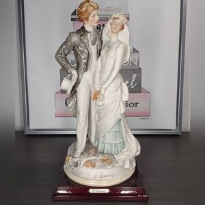 Giuseppe Armani Vintage Bride and Groom Figurine Wedding Day Statue 1984